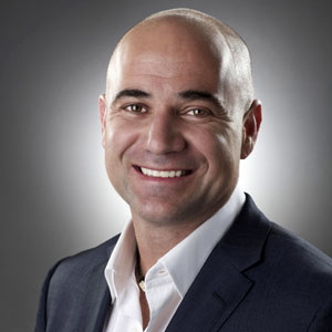 Andre Agassi et sa nouvelle coiffure