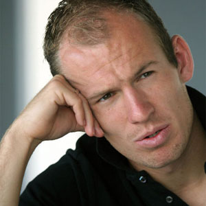 Arjen Robben et sa nouvelle coiffure