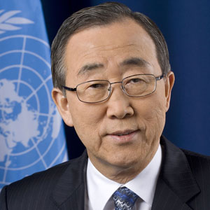 Ban Ki-moon et sa nouvelle coiffure